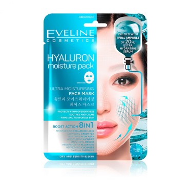 Eveline - Eveline 8in1 Hyalüronik Asit Yoğun Nemlendirici Yüz Maskesi