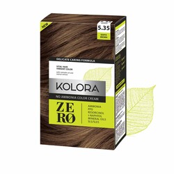 Kolora Zero - Kolora Zero Amonyaksız Krem Saç Boyası Toprak Kahverengi 5.35